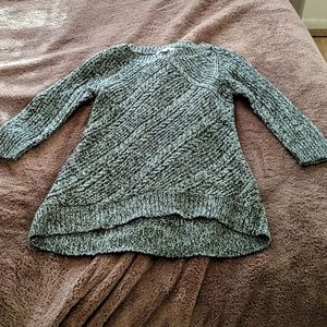 NY&Co black heathered long sweater 3/4 sleeves XS